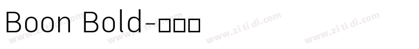 Boon Bold字体转换